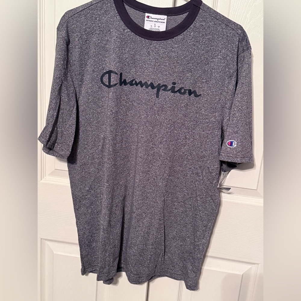 Champion Men's Dark Gray Short Sleeve Tee